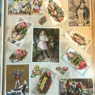 Antique Victorian Scrapbook Trade Cards Calling Cards Advertising Die Cuts 1880s 5