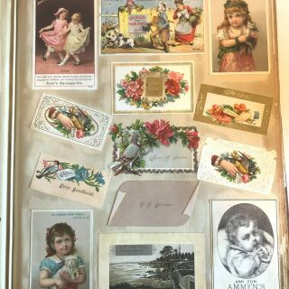 Antique Victorian Scrapbook Trade Cards Calling Cards Advertising Die Cuts 1880s 6