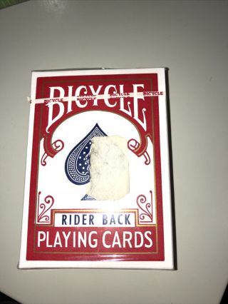 Vintage Bicycle Rider Back 808 Playing Cards Deck Red Made In Usa
