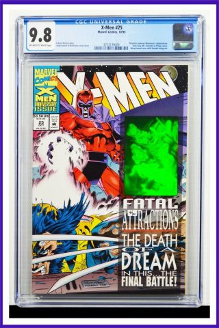 X - Men 25 Cgc Graded 9.  8 Marvel October 1993 Gambit Hologram Cover Comic Book