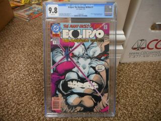 Eclipso The Darkness Within 1 Cgc 9.  8 Dc 1992 Newsstand Variant Nm White Pg