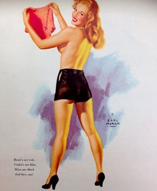 Marilyn Monroe Calendar 1950 Earl Moran Pinup Litho September Vintage EX/NM 3