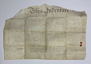 1776 Chester County,  Pennsylvania Land Deed Signed By Judge James Moore