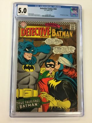 Detective Comics 363 Cgc 5.  0 Off - Whites Pages Dc Comics 2nd Batgirl