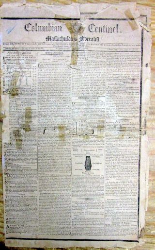Jan 1,  1800 " Black Bordered " Newspaper With Death Of George Washington