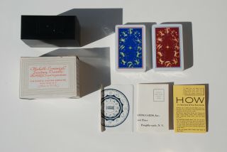 Vintage Kem " Guiding Star " Plastic Playing Cards 2 Decks W Case & Box