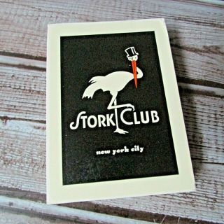 Vintage Stork Club Nightclub York City Deck Of Playing Cards Rare