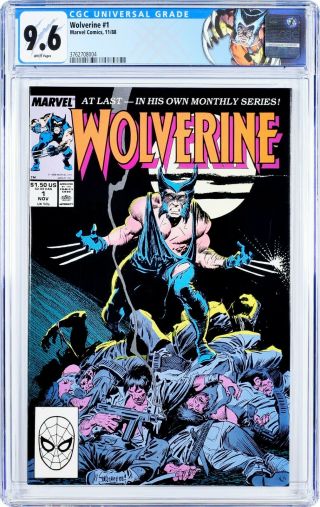 Wolverine 1 (1988) Cgc 9.  6,  Case White Pages 1st Wolverine As Patch