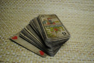 Antique Grimaud Chinois French Tarot Rare Playing Cards