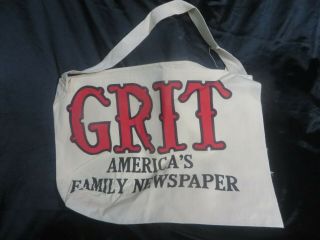 Vintage Grit Newspaper Delivery Bag Canvas Paperboy Nos
