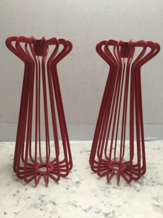 Ikea 2 Trading Red Metal Wire Ehlen Johansson Candle Holders Ikea