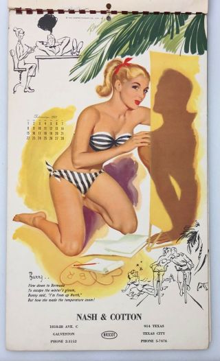 1953 Complete “Bill Randall’s DATE BOOK” Pin Up - Cheesecake Calendar 3