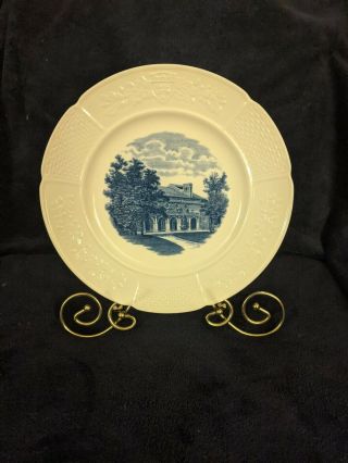 Wedgwood Wellesley College 1946 Blue Collector Plate - Alumnae Hall -