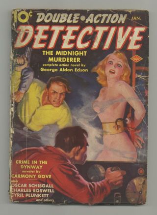 Double - Action Detective Pulp Jan 1939 Vol.  1 2 Gd 2.  0