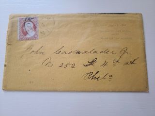 Us Envelope With 3 Cent Stamp 7/12/1861 Letter On Illustrated Note Paper Inside