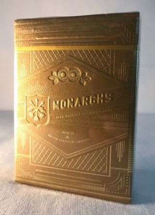 Theory 11 Gold Monarchs Playing Cards; Rare,  Out Of Print,  Collectible