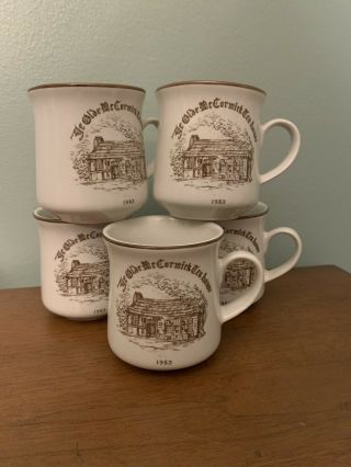 Ye Olde Mccormick Tea House Coffee Cups Mugs Set 6