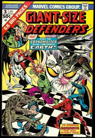 Giant - Size Defenders 3.  Vf 8.  0.  First Appearance Of Korvak