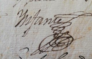Document Signed By Jose M.  Infante,  Pres.  Junta De Gobierno 1813.  Short Signature