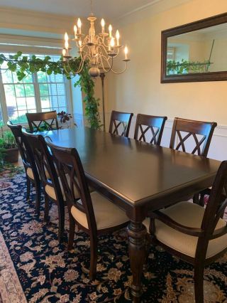 Macys Bradford Dining Room Furniture,  9 Piece Gathering Set (table And 8 Chairs)