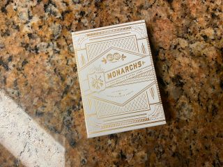 V2 White / Gold Monarch’s Theory11 Playing Cards Cardistry Magic Poker Size Deck