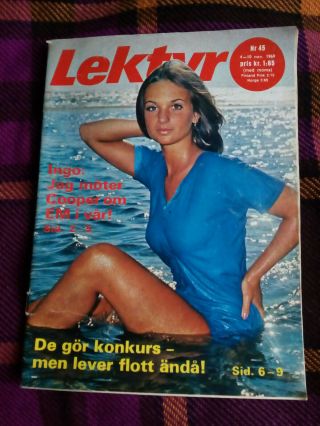 Christina Lindberg First (?) Centrefold Swedish Lektyr Vol 45 1969