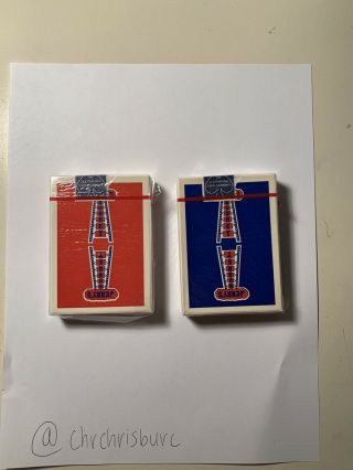 TWO AUTHENTIC JERRY’S NUGGETS PLAYING CARDS | RED | BLUE | RARE | VINTAGE 2