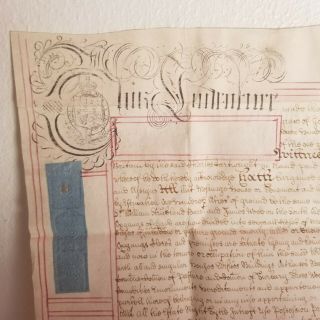 King George II Vellum Document 1720 ' s Great Brittain History Indenture 2