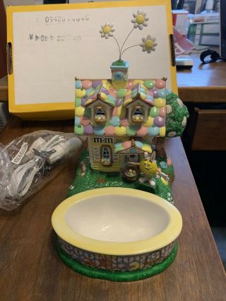 Department 56 M&m Easter Bunny House Lighted With Candy Dish