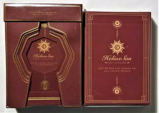 Helius Sun Red Playing Cards Rare Limited Edition 2 Deck Set By Bocopo Uspcc