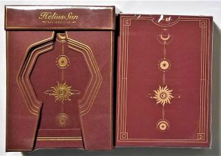 Helius Sun Red Playing Cards RARE Limited Edition 2 Deck Set by Bocopo USPCC 2