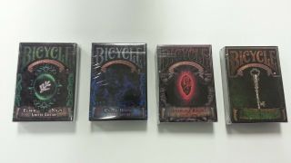 Set Of 4 Bicycle Cthulhu Limited Edition Playing Card Decks
