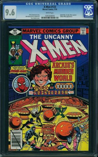 X Men 123 Cgc 9.  6 White Page Centered Glossy Blue Label L2