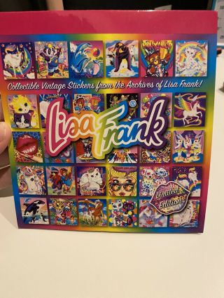 Lisa Frank Sticker Book - Limited Edition - Vintage Designs,  Characters - Rare