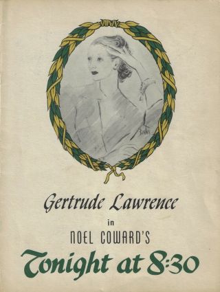 Gertrude Lawrence " Tonight At 8:30 " Noel Coward 1948 Broadway Souvenir Program