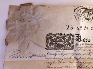 1794 Pennsylvania Land Document w/ GOV.  THOMAS MIFFLIN Autograph - ROBERT MORRIS 3