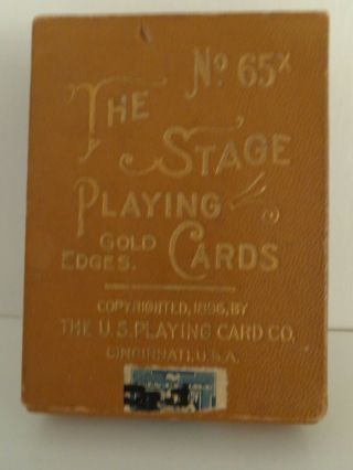 No 65x The Stage Playing Cards 1896