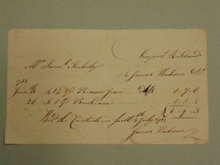 3 Colonial American Receipts Including One Signed " James Madison "