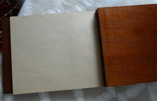 Vintage Carved Wood Cover Photo Album/ Scrapbook 3