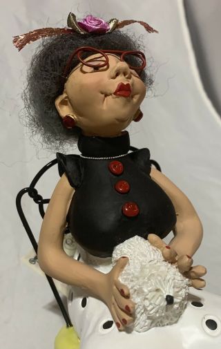 Inez Dog On Lap Oh You Doll Nancye Williams Coyne’s Old Lady Figurine G Allred