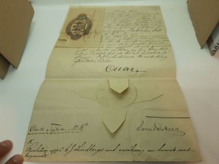 1875 King Oscar Ii Of Sweden & Norway Signature Autograph Louis Gerhard De Geer