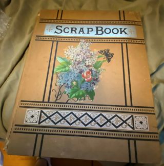 Victorian Trade Card Scrapbook Album Filled With Trade Cards Die - Cuts