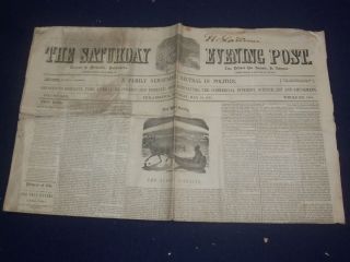 1851 May 10 The Saturday Evening Post Newspaper - The Twin Sisters - Np 5058
