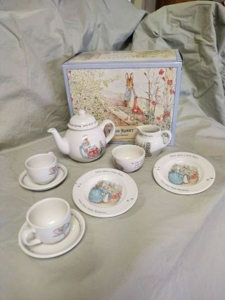 Peter Rabbit Tea Set,  Vintage 1992 Box Wedgewood,  10 Piece