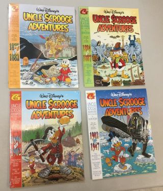 Uncle Scrooge 1 - 4 Adventures In Color 1 2 3 4 Complete Set 1996 Disney (us02)