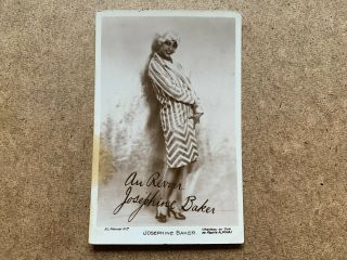 Vtg Josephine Baker Photo French Movie Star Showgirl Dancer Postcard 1