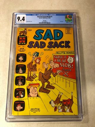 Sad Sad Sack World 1 Cgc 9.  4 Nm File 1964 Sarge Sadie General Baker Giant
