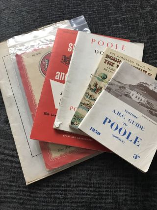 6 X Guides/maps Of Bournemouth & Poole.  Various Dates.  Vintage.