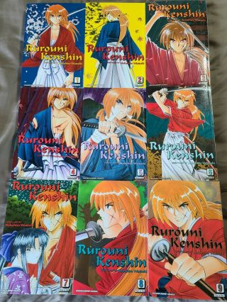 Rurouni Kenshin Manga Complete Series 3 - In - 1 Editions Vizbig 1 - 9 Vol.  1 - 28