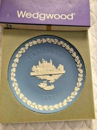 Wedgwood Christmas Collectors Plate 1973 Tower Of London With Box